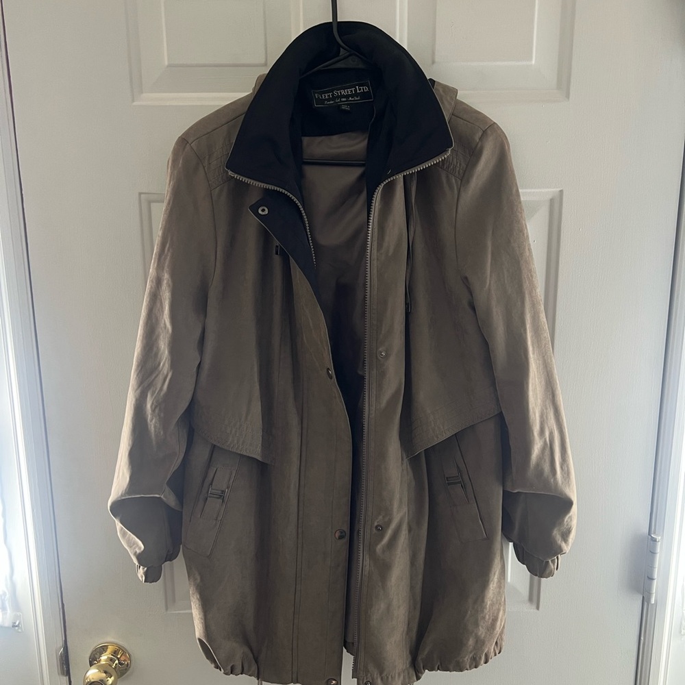 Fleet Street Ltd. Women’s Jacket Hooded Zipper / Snap Front Gray Size M